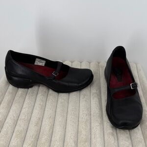 Merrell Q Form Womens Black Leather Mary Jane Heels Spire Emme 8.5